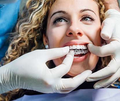 patient getting Invisalign