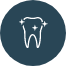 Animated tooth with sparkles representing cosmetic dentistry