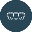 Three animated teeth under an Invisalign orthodontics tray